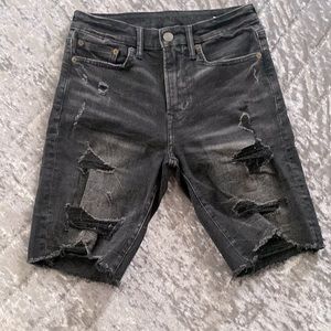 American Eagle black jean shorts